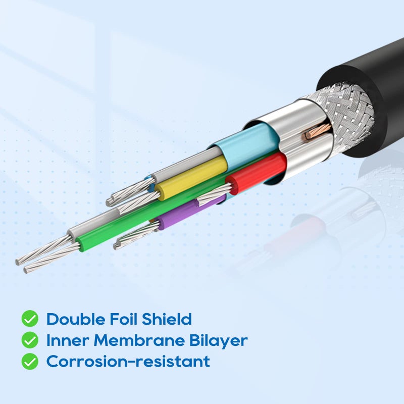 UCEC USB 3.0 Extension Cable Short SuperSpeed USB Cable Extender USB 90 Degree Adapter-Male to Female-A Left & Right Angle for Webcam, Printer, Flash Drive, Hard Drive, USB Keyboard, Gamepad, 2 Pack - Image 5